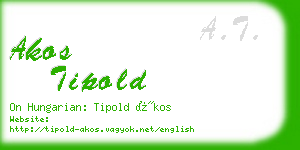 akos tipold business card